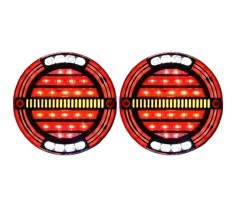 Set 2 Stopuri Auto LED Spate, Universale, diametru 140mm, pentru Remorca, Camion si Trailer, utilaje agricole, 12-24V, Semnalizare dinamica, Pozitie,