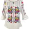 Bluza tip ie dama R46, alb/mov marimea 4XL