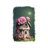 Sticker decorativ, Casuta, Verde, 85 cm, 6745ST