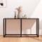 Gossi masa consola, negru, 140x35x75,5 cm, sticla securizata