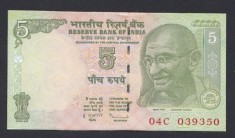 A3500 India 5 rupees 2009 UNC foto