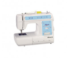 Masina de cusut Minerva JBasic 12 programe 800 RPM Alb / Albastru foto