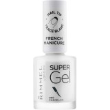 Cumpara ieftin Rimmel Super Gel Step 1 lac de unghii pentru manichiura frantuzeasca culoare 090 Porcelain 12 ml