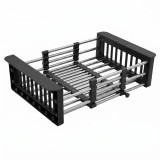 Suport telescopic pentru scurgerea vaselor pe chiuvetă REA P14487 Black