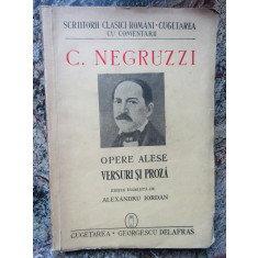 Costache Negruzzi &ndash; Opere alese, versuri si proza (interbelica)