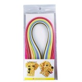 Hartie quilling, 0. 5x39cm, diverse culori, neon, set 150-160 buc, CNX