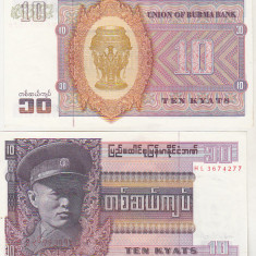 bnk bn Burma 10 kyats (1973) aunc