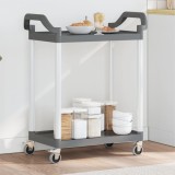 VidaXL Cărucior cu 2 niveluri, gri, 81x41x92 cm, aluminiu