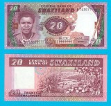 Swaziland (p#12) 20 Emalangeni 1986 UNC &#039;Mswati III&#039; serie: B7436xx