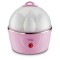 Fierbator de oua Retro Line Trisa, 380 W, 16 x 18 x 16 cm, 7 oua, 100 ml, 3 trepte, Roz