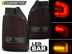 Stopuri LED compatibile cu VW T5 04.10-15 Rosu Fumuriu LED BAR foto