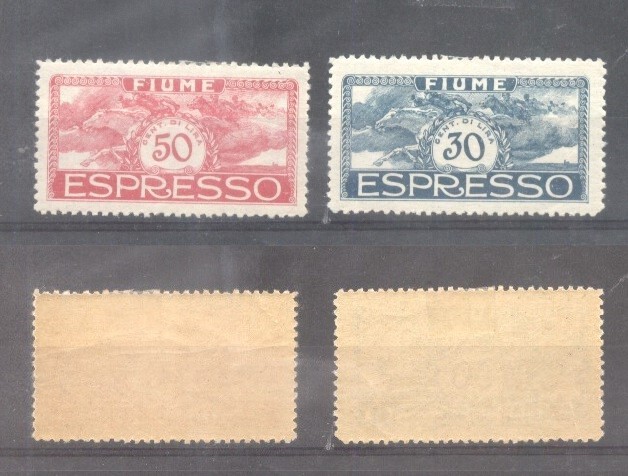 Fiume 1920 Definitives Mi.112-113 MLH AM.495