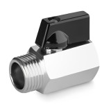 Mini Robinet Sferic din Alamă Cromată 3/8