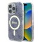 Husa iPhone 16 Pro Max originala Guess IML 4G MagSafe, albastru, GUHMP16XH4STB