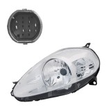 Far Fiat Punto Grande (199) 11.2008-02.2012 TYC partea Stanga, cu rama gri, tip bec H4, reglaj electric