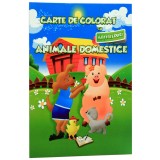 Carte de colorat cu abtibilduri - Animale domestice |