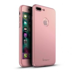 Husa Apple iPhone 7 Plus, FullBody Elegance Luxury iPaky Rose-Gold , acoperire completa 360 grade cu folie de