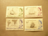 Serie mica Tristan da Cunha colonie britanica 1965 ,R.Elisabeta 4 valori Nave, Nestampilat