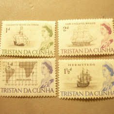 Serie mica Tristan da Cunha colonie britanica 1965 ,R.Elisabeta 4 valori Nave