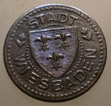 1.125 GERMANIA STADT WIESBADEN NOTGELD 10 PFENNIG 21,1mm