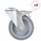 vidaXL Roți pivotante cu gaură pentru șurub, 8 buc., 100 mm