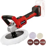 Einhell CE-CP 18/180 Li E PXC - Masina de lustruit fara acumulatori si incarcator Li-Ion 18 V - Ah 180 mm