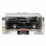 Masina metalica, New Ray, 1966 Pontiac GTO, Negru, 1:25