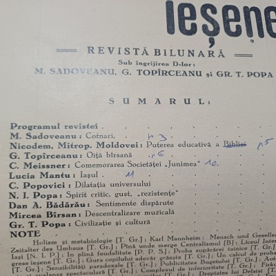 REVISTA INSEMNARI IESENE.ANUL 1-NR.1-1936+NR.1-ANUL 2-1937-S3. foto