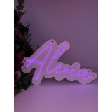 Text iluminat cu numele Alexia