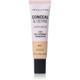 Makeup Revolution Conceal &amp; Define machiaj cu efect matifiant culoare F5NW 23 ml