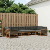 Cumpara ieftin Set de canapele de exterior 7 buc. 7-Locuri Natural si Antracit