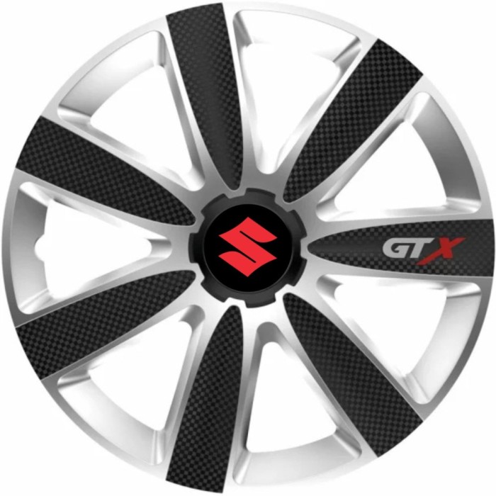 Set 4 Capace Roti GTX Carbon Gri-Negru R17, Pentru Suzuki