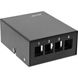Carcasa keystone 4 x RJ45 metal Negru, Inline IL76264S