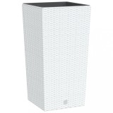 Cumpara ieftin Jardiniera cu interior detasabil, alb, 21 / 49 L, PP ratan