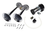 Set Claxoane Auto cu Compresor si Trompete Metalice - Lungime 215mm si 175mm