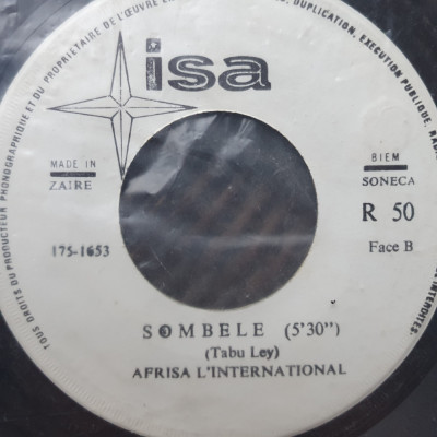 Vinil 7&amp;quot; 45 RPM Tabu Ley &amp;amp; L&amp;#039;Afrisa International - Sombele - fara coperta foto