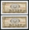 Q334 RSR PERECHE CONSECUTIVA 1 LEU 1966 NECIRCULATA UNC