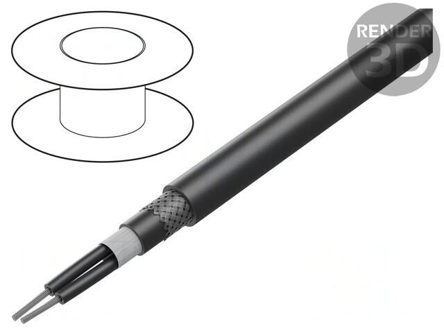 Cablu de Control &Ouml;LFLEX ROBUST FD C 2x0,75mm2 Negru