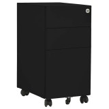 Dulap dosare mobil, negru, 30x45x59 cm, otel