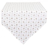Cumpara ieftin Traversa de masa bumbac alba Roses 50*160 cm