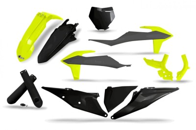 MBS Kit plastice complet KTM SX/SX-F 250/350/450 2019-2021, negru/gri/galben-neon, Cod Produs: KTKIT528111 foto