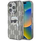 Husa iPhone 16 Pro Karl Lagerfeld IML Luxury Electroplated, Karl Head, negru, KLHCP16LHKLPKHK