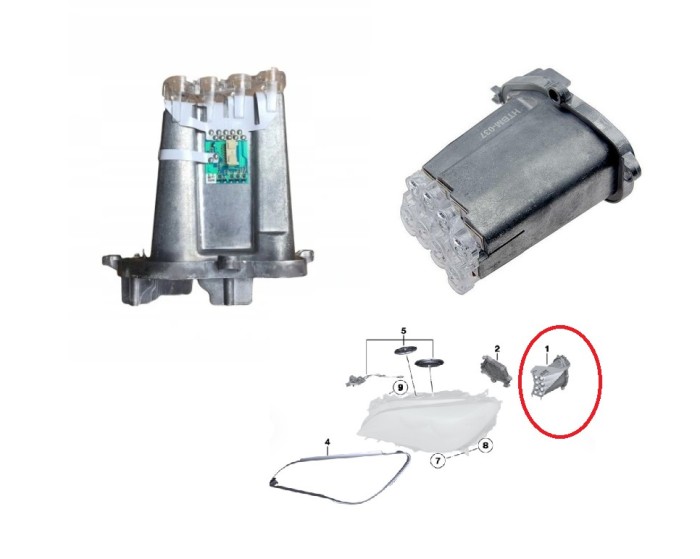 Modul LED BMW Seria 7 (F01/F02), 10.2008-2012, partea stanga, semnalizare in far; LED,