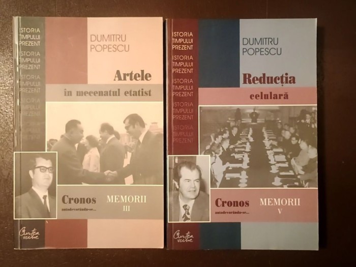 Dumitru Popescu - Cronos autodevor&acirc;ndu-se... vol. III (Artele &icirc;n mecenatul etatist) - sublinieri cu pixul + V (Reducția celulară) (2 vol.)