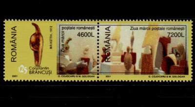 RO 2001 LP 1540 &amp;quot;Ziua marcii postale romanesti- C. Brancusi&amp;quot; , serie ,MNH foto