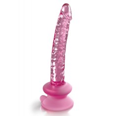 Dildo Realist Icicles Sticla cu Suport Silicon Roz 20 cm