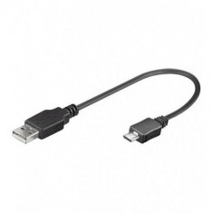 Cablu adaptor USB A tata la micro USB tata 10cm Goobay