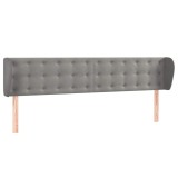 Cumpara ieftin Tablie de pat cu aripioare gri deschis 203x23x78/88 cm catifea