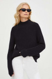 Marc O&#039;Polo pulover de bumbac culoarea negru, cu turtleneck