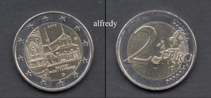 GERMANIA 2 euro, 2013 D, Baden-Wurttemberg